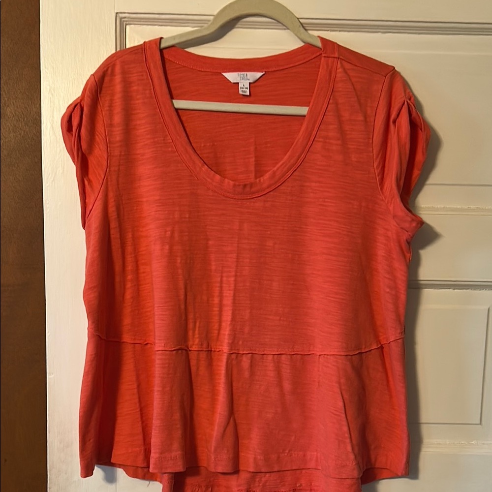 Time and Tru Boxy Pink Peplum Blouse